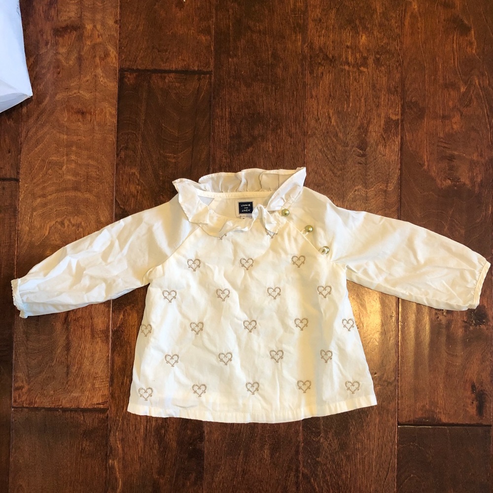Janie and Jack baby girl cream blouse/shirt